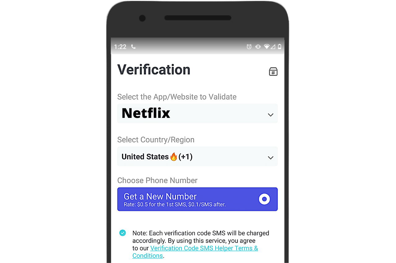 Netflix SMS Verification PingMe